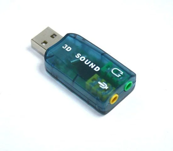 كرت صوت USB خارجي مع منفذ سماعات ومنفذ مايكروفون - Image 2