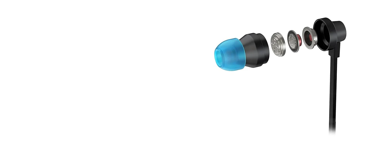 Logitech G333 Gaming Earphones with Dual Drivers, In-Line Mic and USB-C Adapter - Black - Image 13