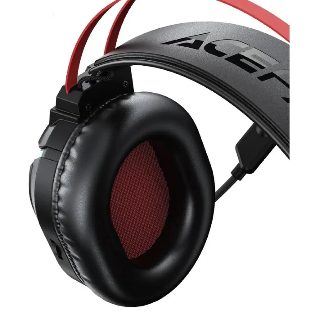 ACEFAST H16 Wired Gaming Headset with 50mm Drivers, RGB and 2m Cable - Black - Thumbnail 3
