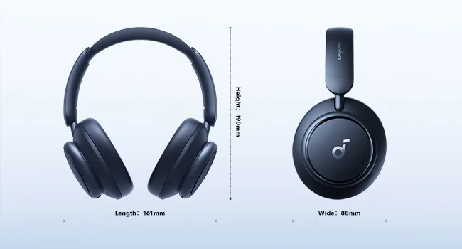 Anker Soundcore Space Q45 Adaptive ANC Wireless Headphones, Blue - Thumbnail 18