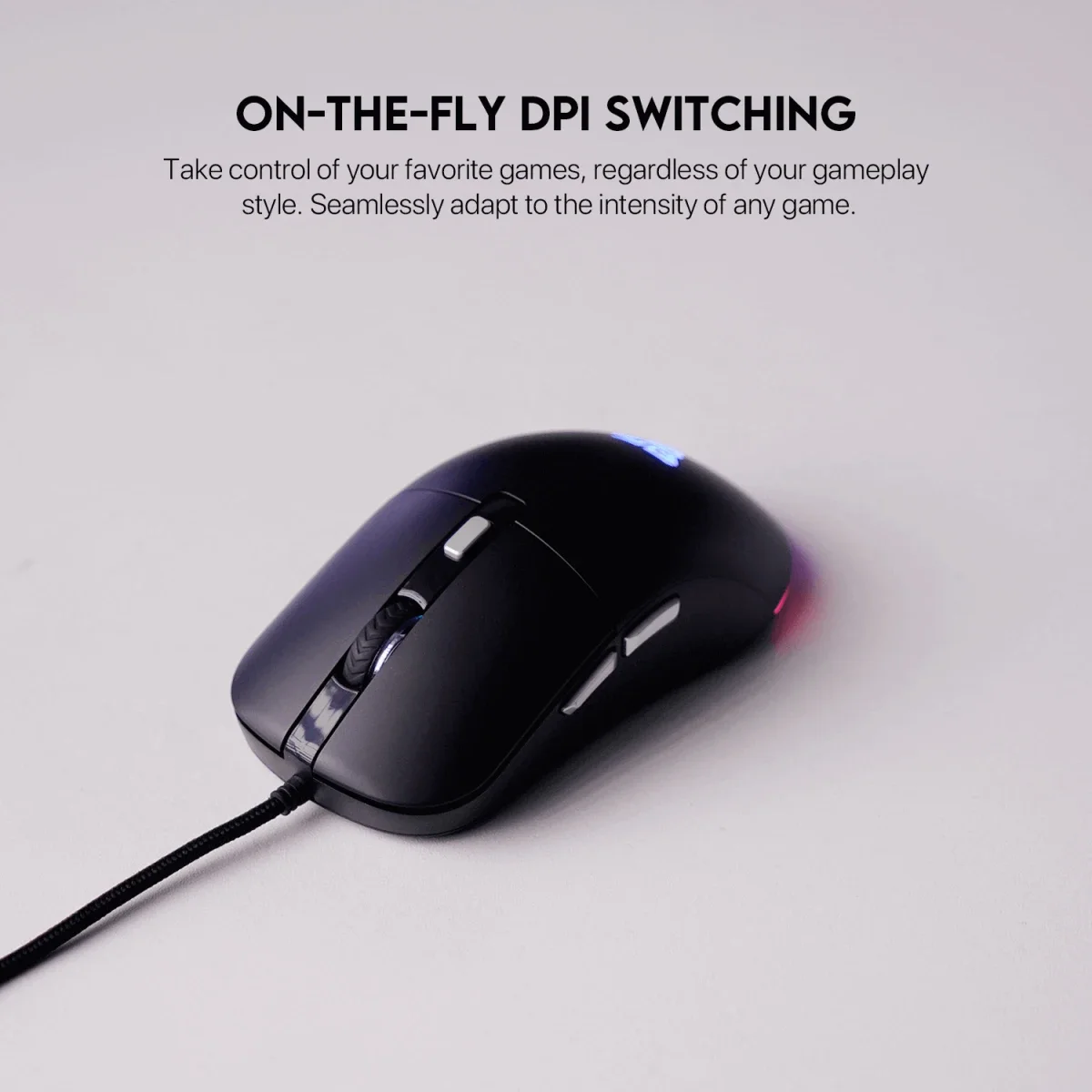 ماوس ألعاب Fantech Kanata S VX9S سلكي 7200 DPI RGB أسود - Thumbnail 4