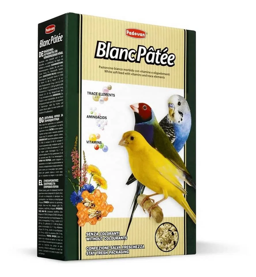 طعام طري للطيور آكلة الحبوب Padovan Blanc Pâtée 300غ
