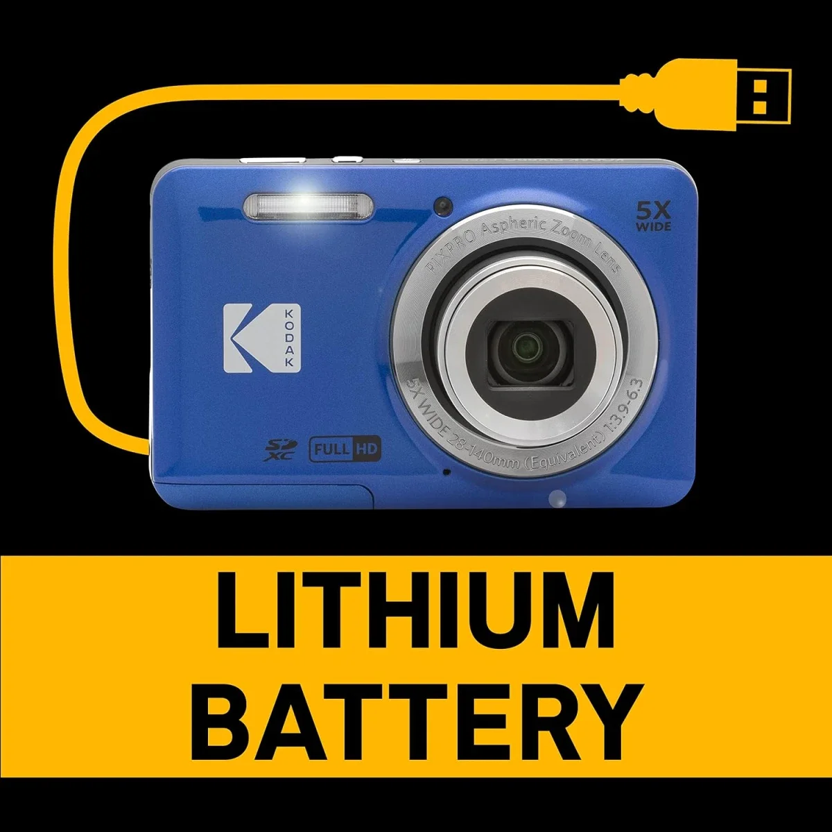 كاميرا رقمية Kodak FZ55 بدقة 16MP وزوم بصري 5x باللون الفضي - Image 9