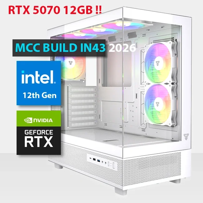 Intel IN43-26 MIDAS Gaming PC - Core i7-12700KF, RTX 5070 12GB, 16GB RAM, 1TB NVMe SSD