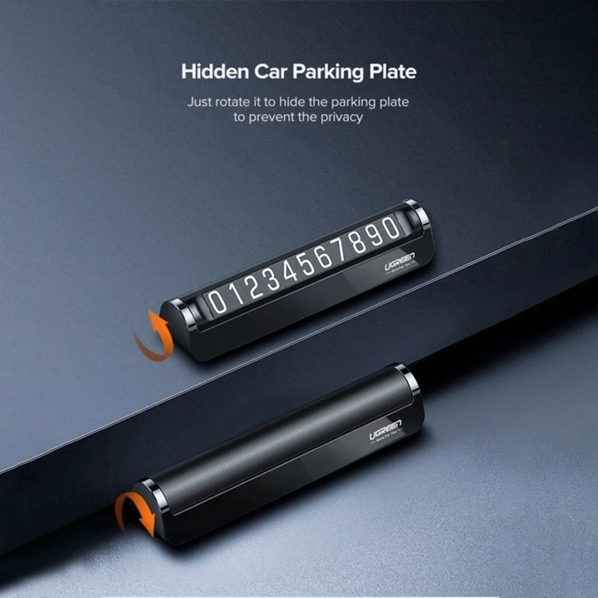 بطاقة مواقف سيارات مؤقتة Ugreen LP178 لعرض رقمين باللون الأسود 60326 - Image 2