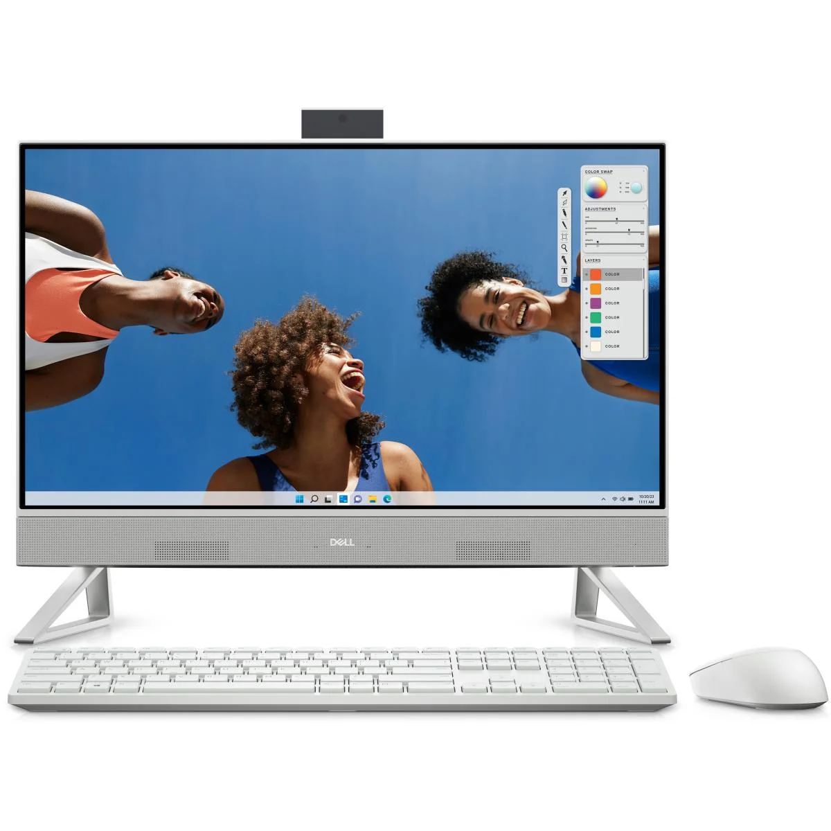 كمبيوتر الكل في واحد Dell Inspiron 5420 بشاشة لمس IPS FHD مقاس 24 إنش، Core i7-1355U، رام 16GB، SSD 512GB
