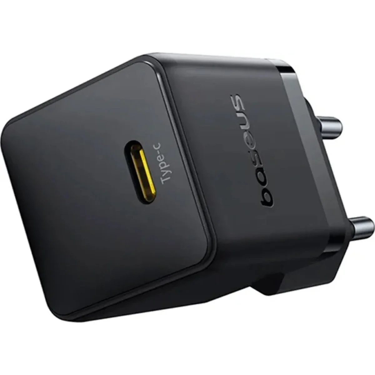 شاحن حائط سريع Baseus Palm بقدرة 20 واط USB-C وقابس أوروبي مع كابل USB-C بطول 1 متر - أسود كلستر - Thumbnail 3