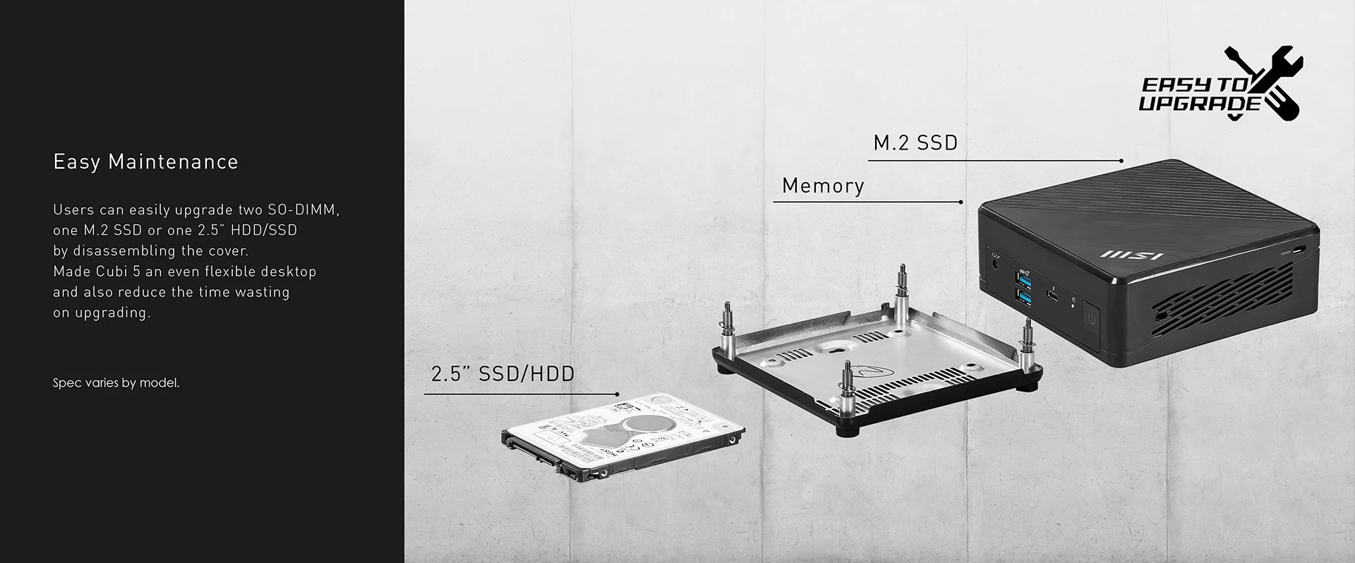 كمبيوتر صغير MSI Cubi N (2023) Barebone سعة 0.7L بمعالج Intel N200 رباعي النواة وDual LAN - Thumbnail 24