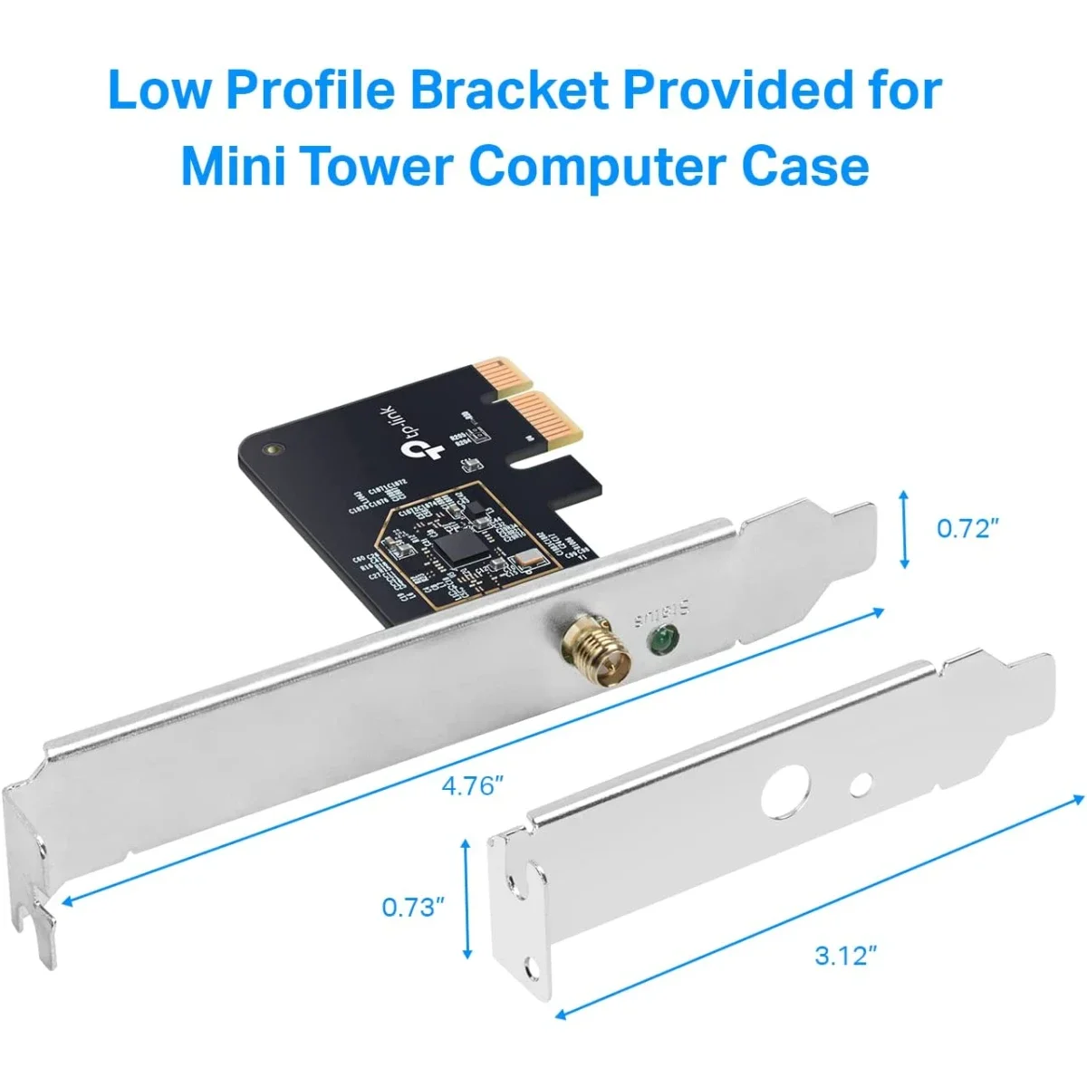 TP-LINK Archer T2E AC600 PCIe Dual Band Wi‑Fi Card with High-Gain Antenna - Image 2