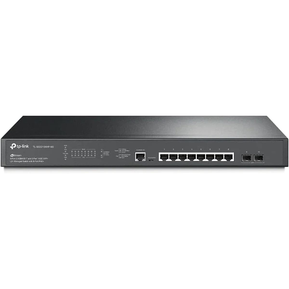 سويتش TP-LINK TL-SG3210XHP-M2 جيت ستريم 8 منافذ 2.5G L2+ مُدار مع PoE+ ومنفذي 10G SFP+ - Image 2
