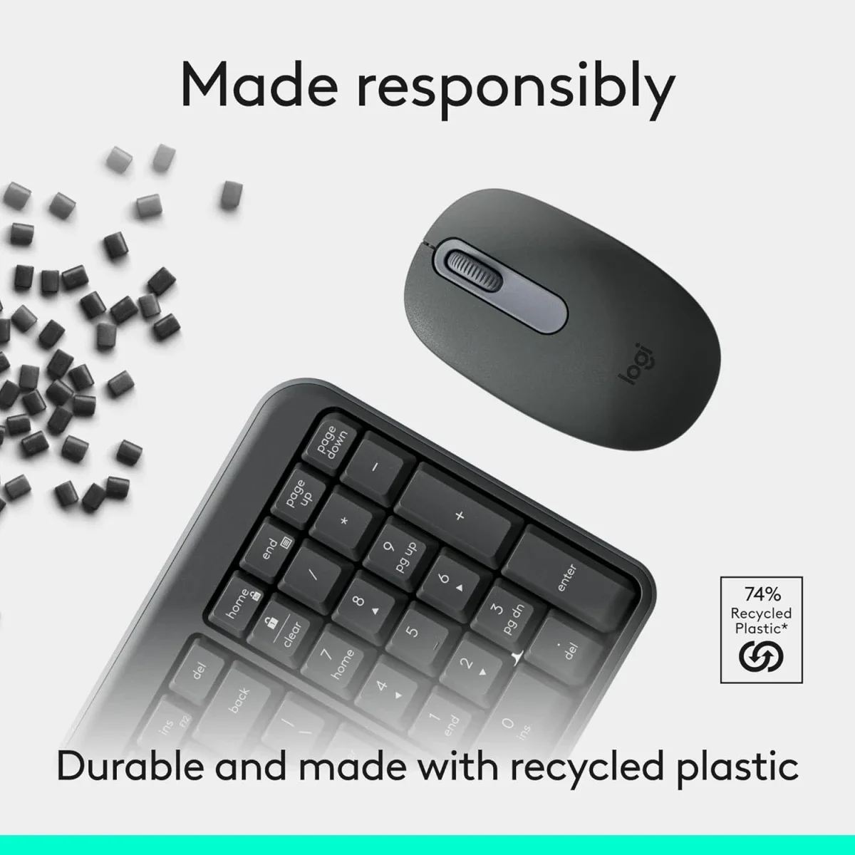 Logitech MK250 Bluetooth Keyboard & Mouse Combo, Arabic/English Layout, Graphite - Image 6