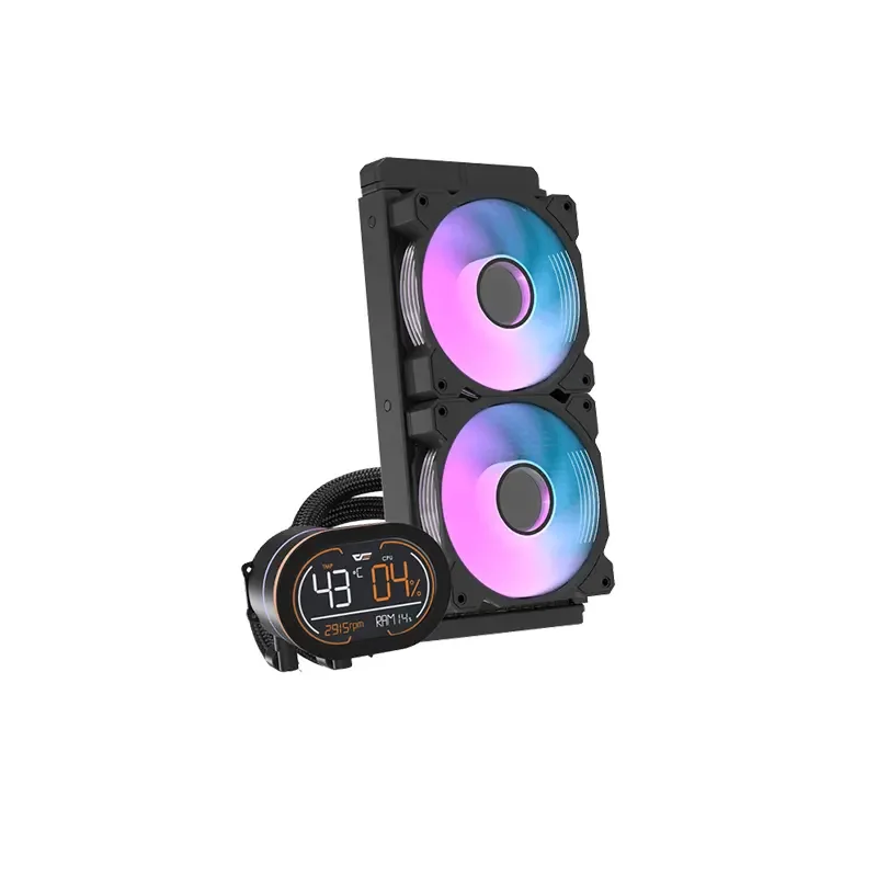 مبرد معالج مائي DarkFlash DH240D بشاشة عرض وراديتر ألمنيوم 240 ملم، أسود – WAVE DH-240D ARGB - Image 3