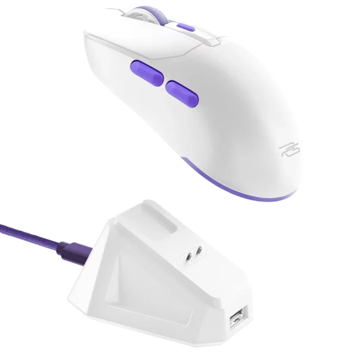 Proove Rate Pro Tri-Mode Wireless Gaming Mouse 26000 DPI with Charging Dock White WMRPCD022002