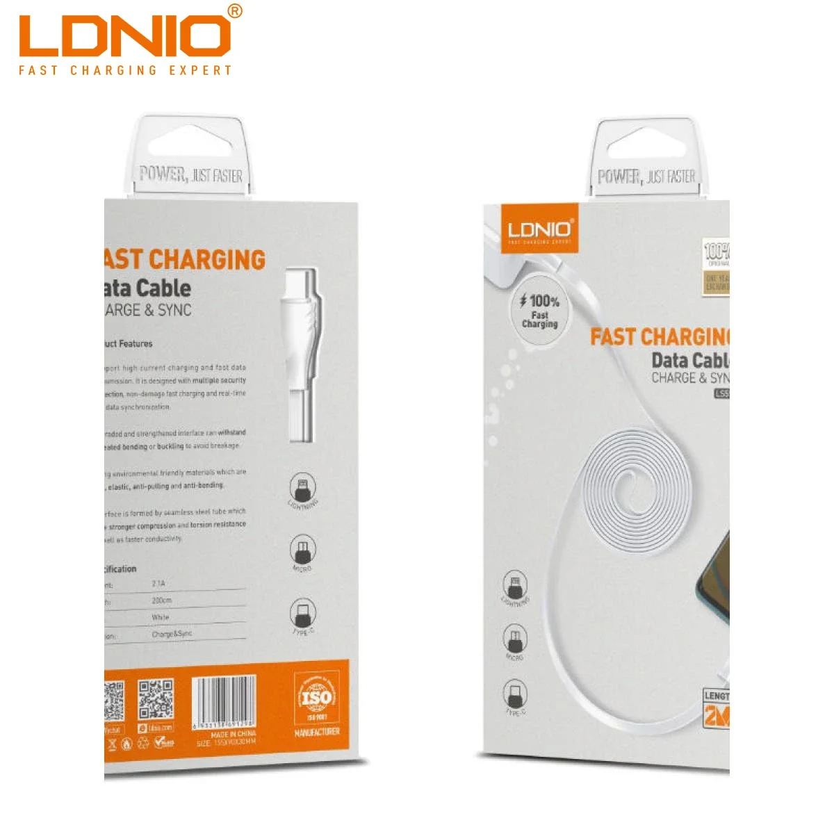 LDNIO LS552 USB Data Cable for Samsung, 200cm