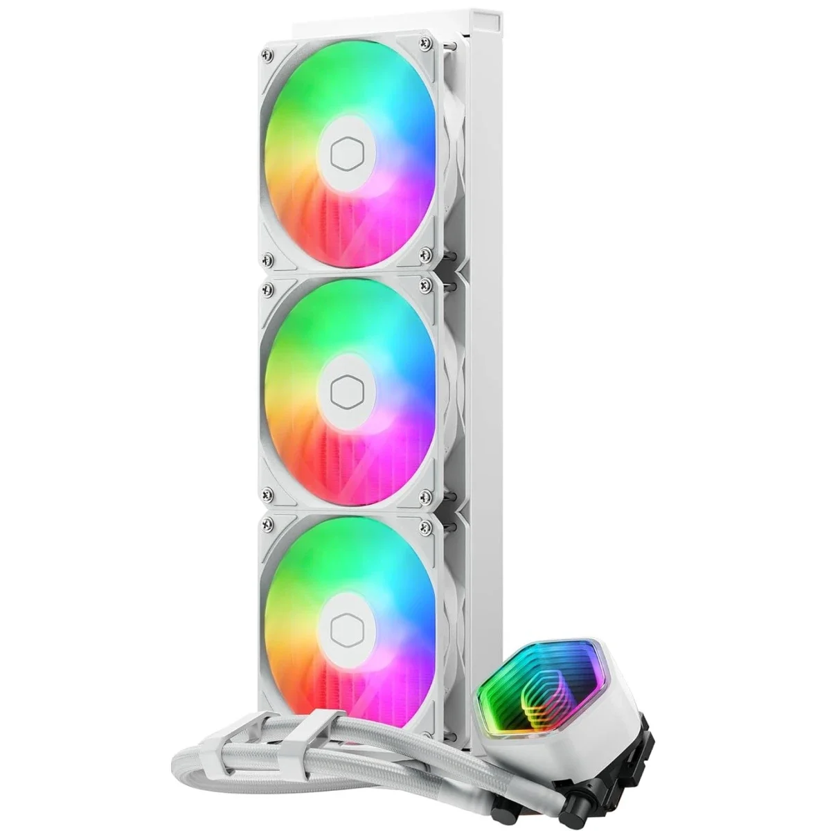 Cooler Master MasterLiquid 360 Core II Liquid CPU AIO Cooler 360mm ARGB White - Thumbnail 9