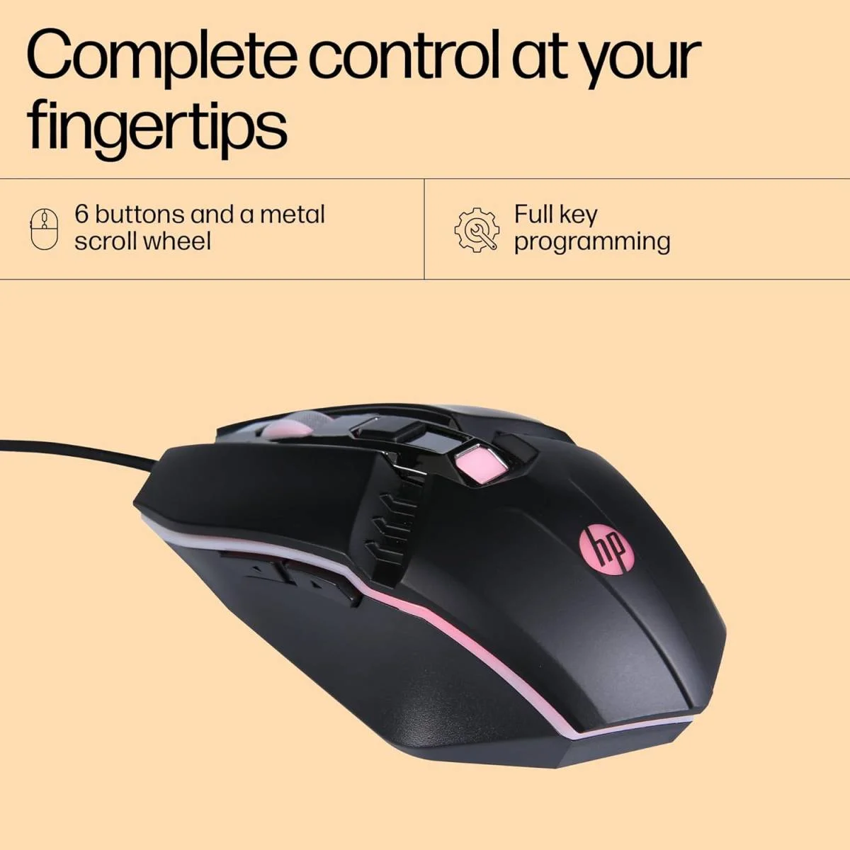 HP M270 Wired Gaming Mouse with Backlight, 6 Buttons, 2400 DPI - Image 5