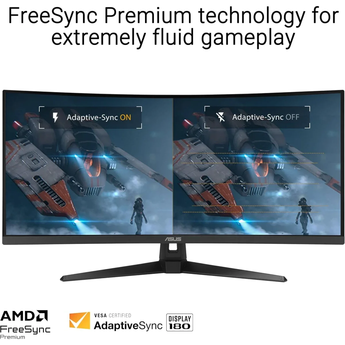 Asus TUF Gaming VG34VQ3B 34-Inch Curved WQHD 180Hz Gaming Monitor - Thumbnail 4