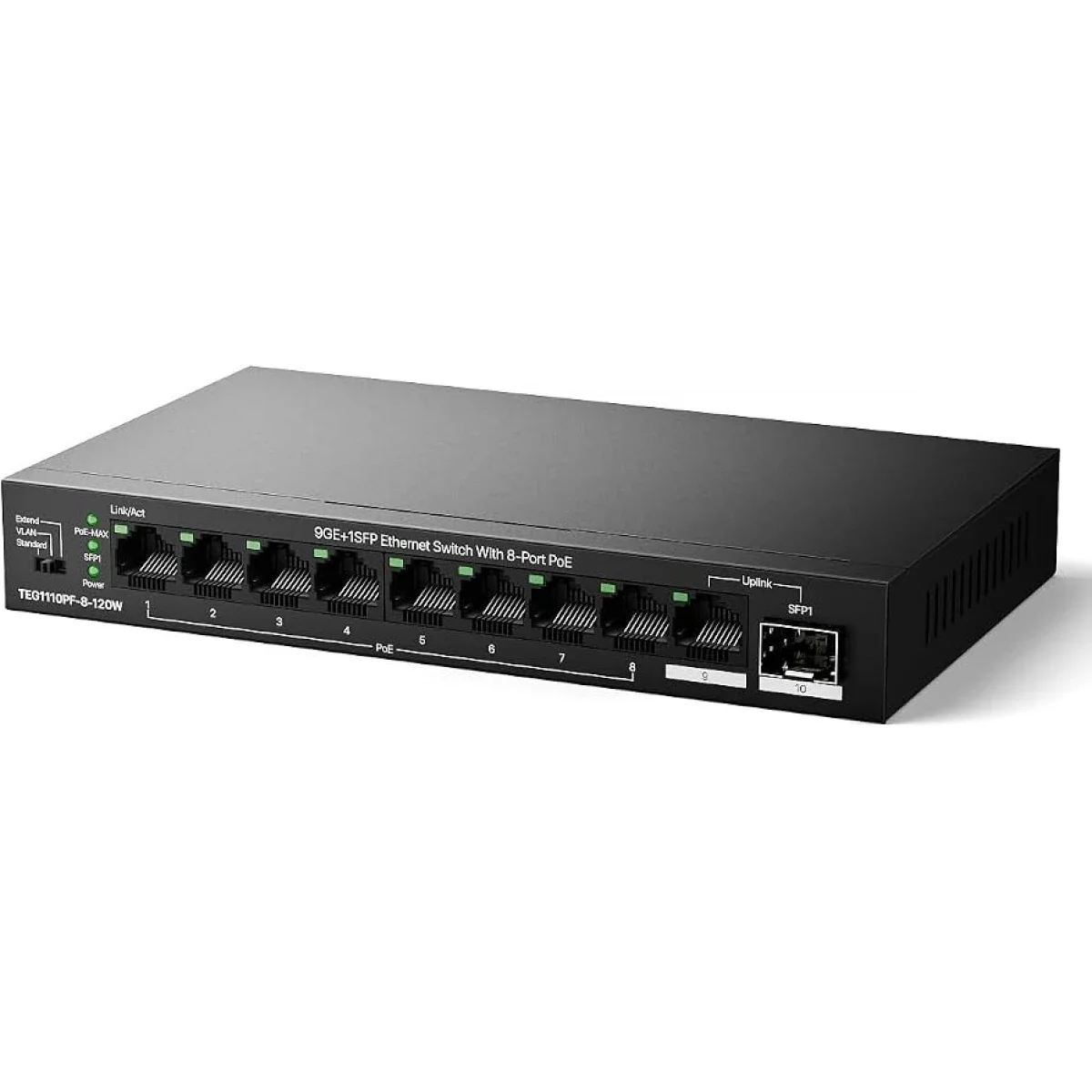 Tenda TEG1110PF-8-120W 10-Port Gigabit Unmanaged Desktop PoE Switch - Image 2