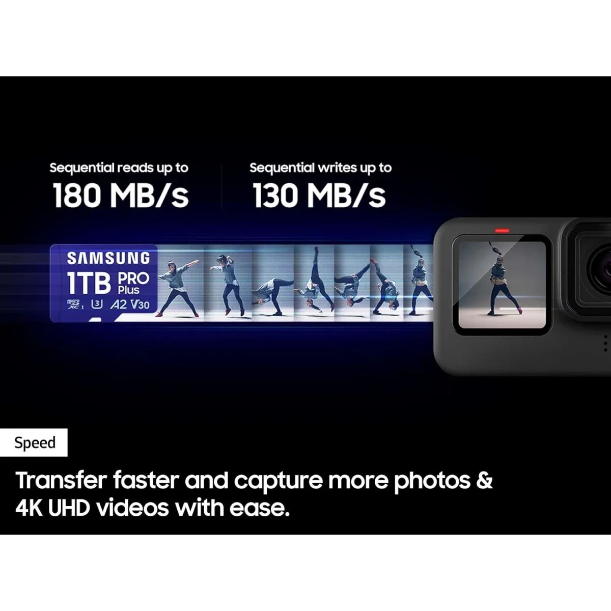 Samsung PRO Plus 128GB microSDXC Memory Card Up to 180MB/s - Thumbnail 2