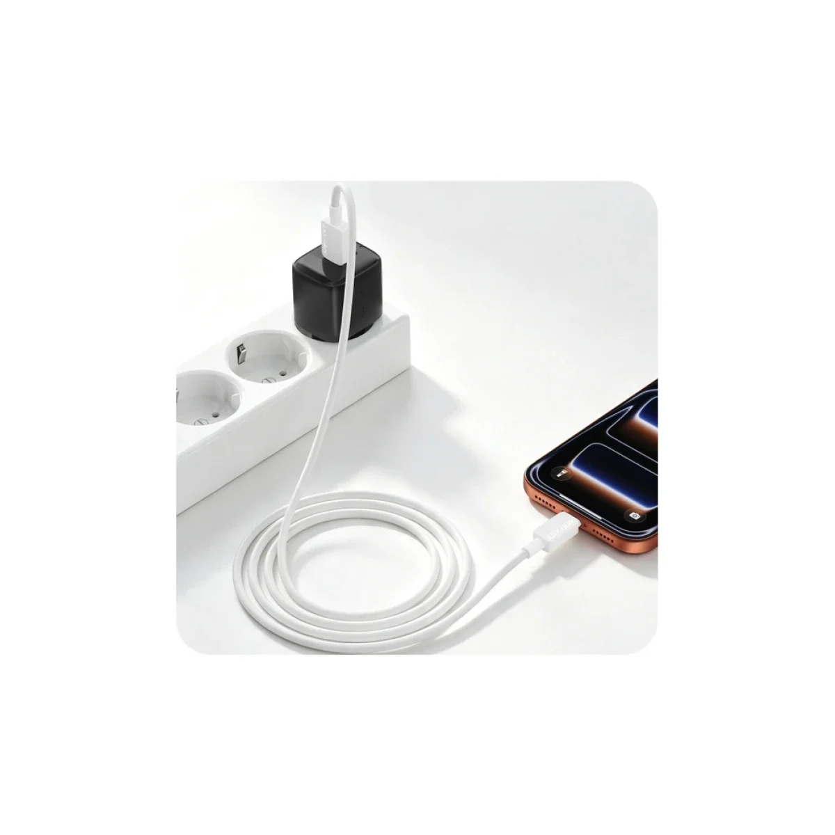 ACEFAST C26-04 18W USB-A to USB-C PVC Charging and Data Cable – White - Image 4