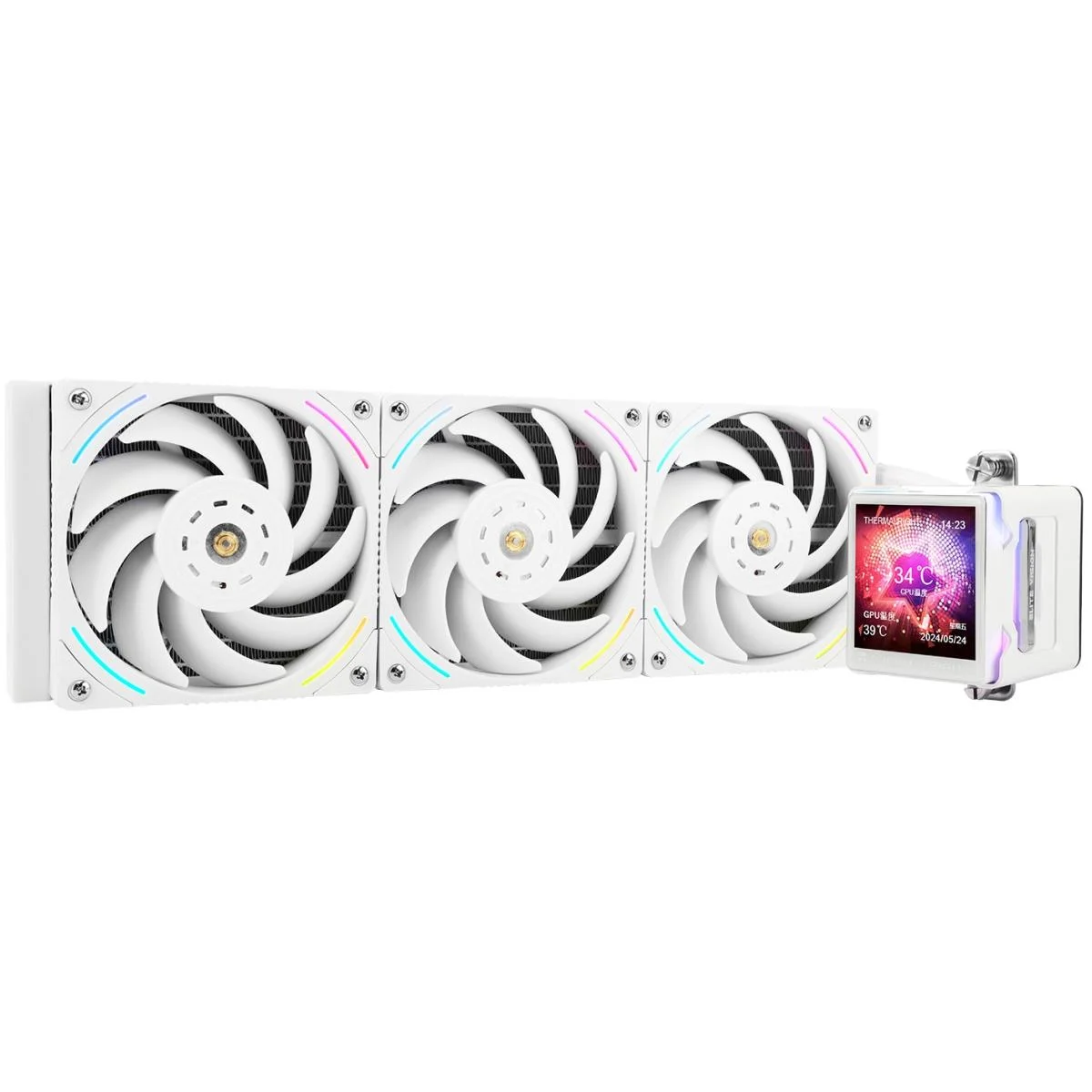 مبرد سائل للمعالج Thermalright Elite Vision 360 أبيض ARGB مع شاشة IPS LCD مقاس 2.7 إنش