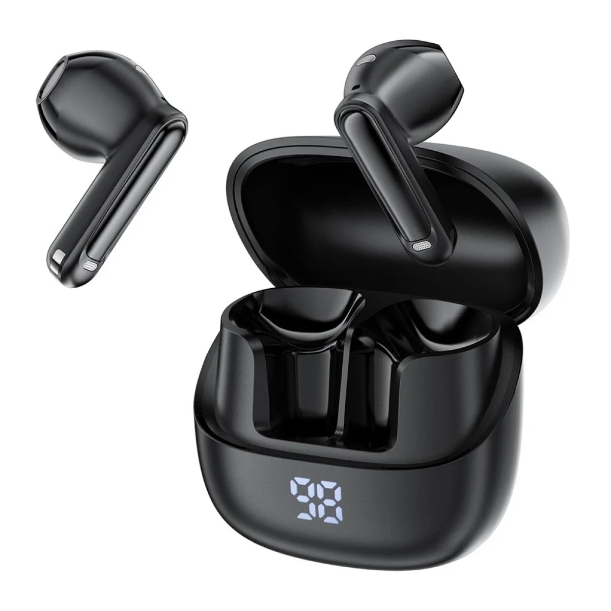 ACEFAST W2 TWS Bluetooth 5.4 ANC Earbuds with LED Charging Case - Black