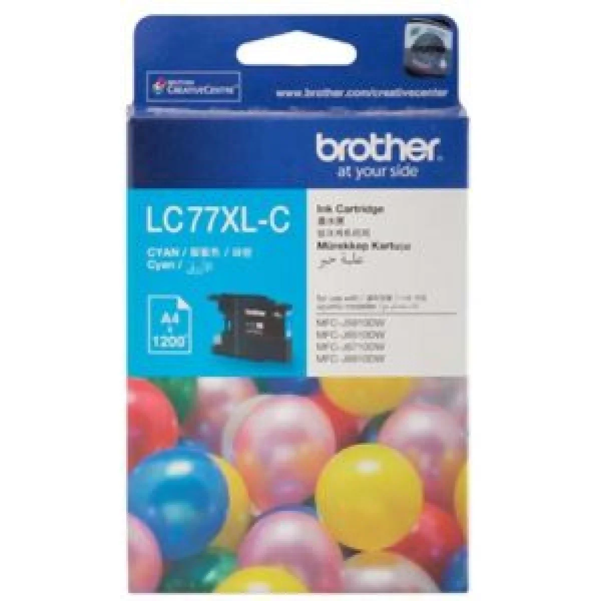 BROTHER LC-77C Original Cyan Ink Cartridge