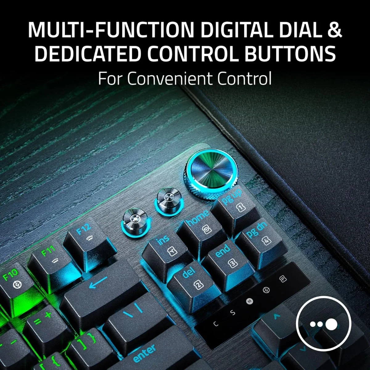 كيبورد ألعاب Razer Huntsman V3 Pro TKL بسرعة 8KHz أسود - Thumbnail 12