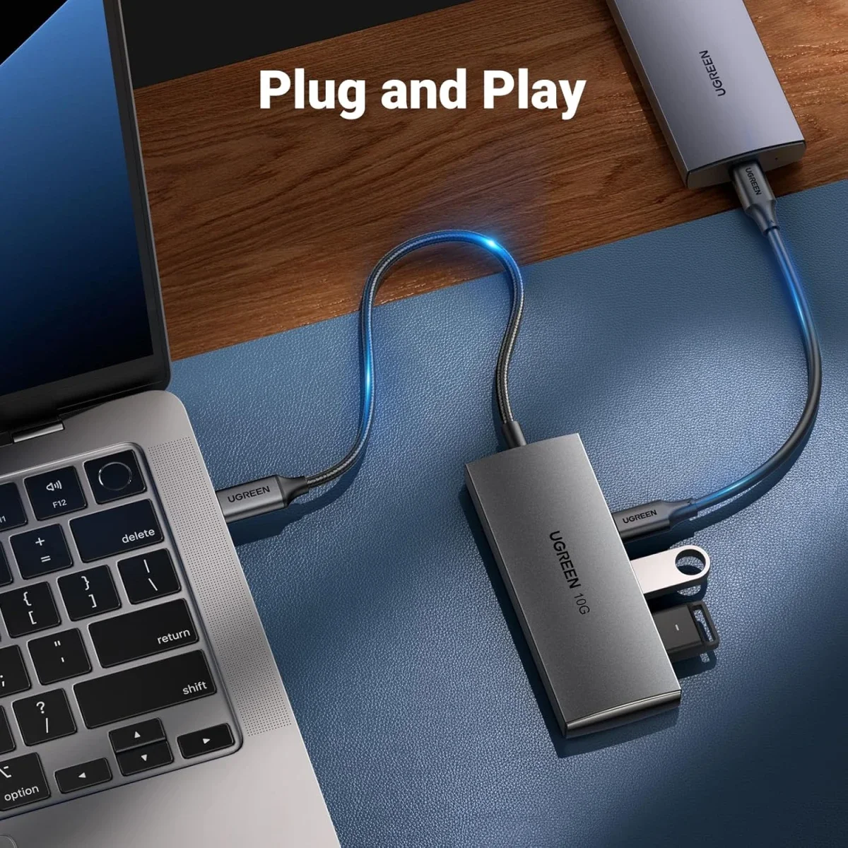 موزع USB-C Ugreen CM480 بسرعة 10Gbps و4 منافذ USB 3.2 مع 2 USB-C و2 USB-A - Image 6