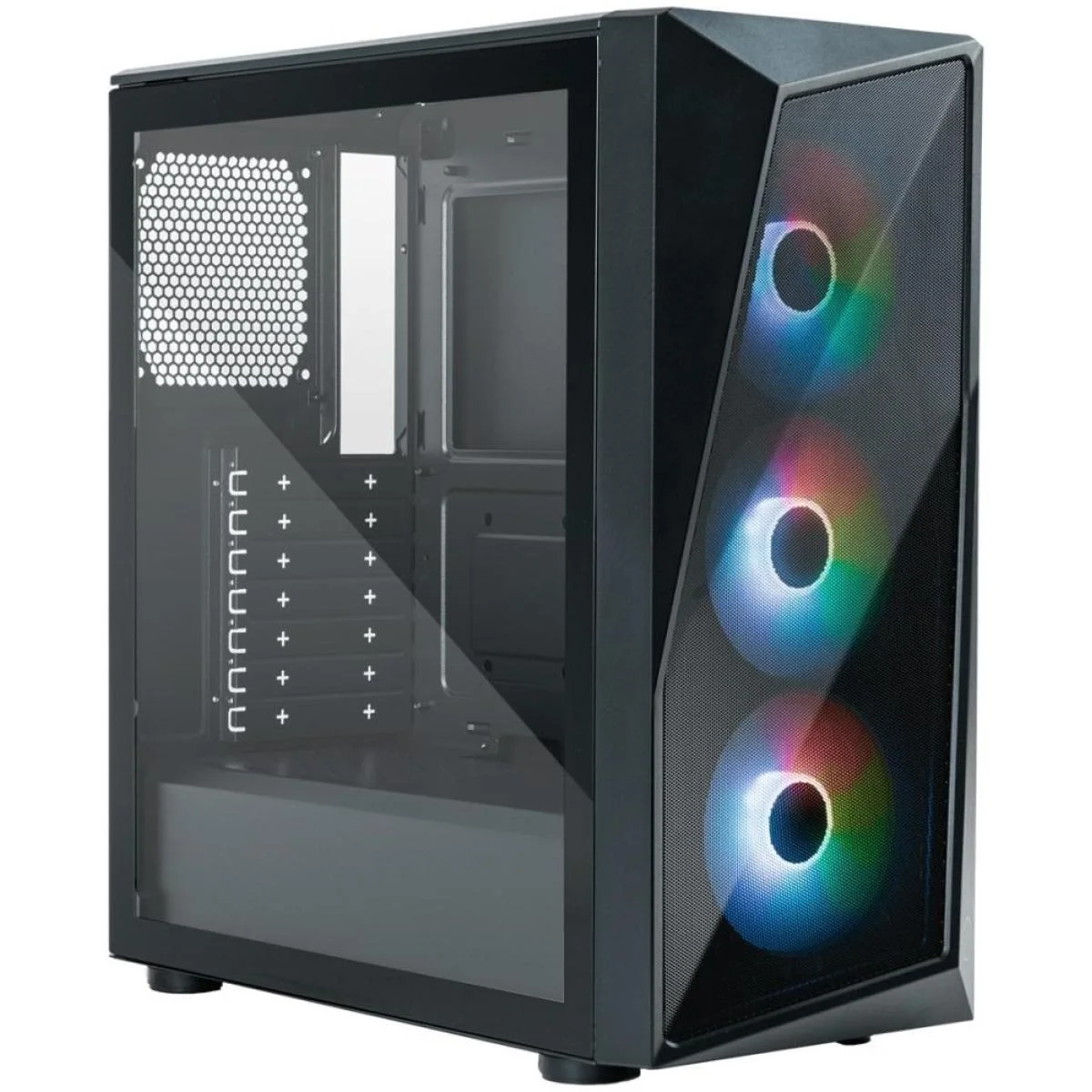 كيس ألعاب Cooler Master CMP 520 ARGB ميد تاور بزجاج مقوى مع 3 مراوح ARGB مقاس 120 مم