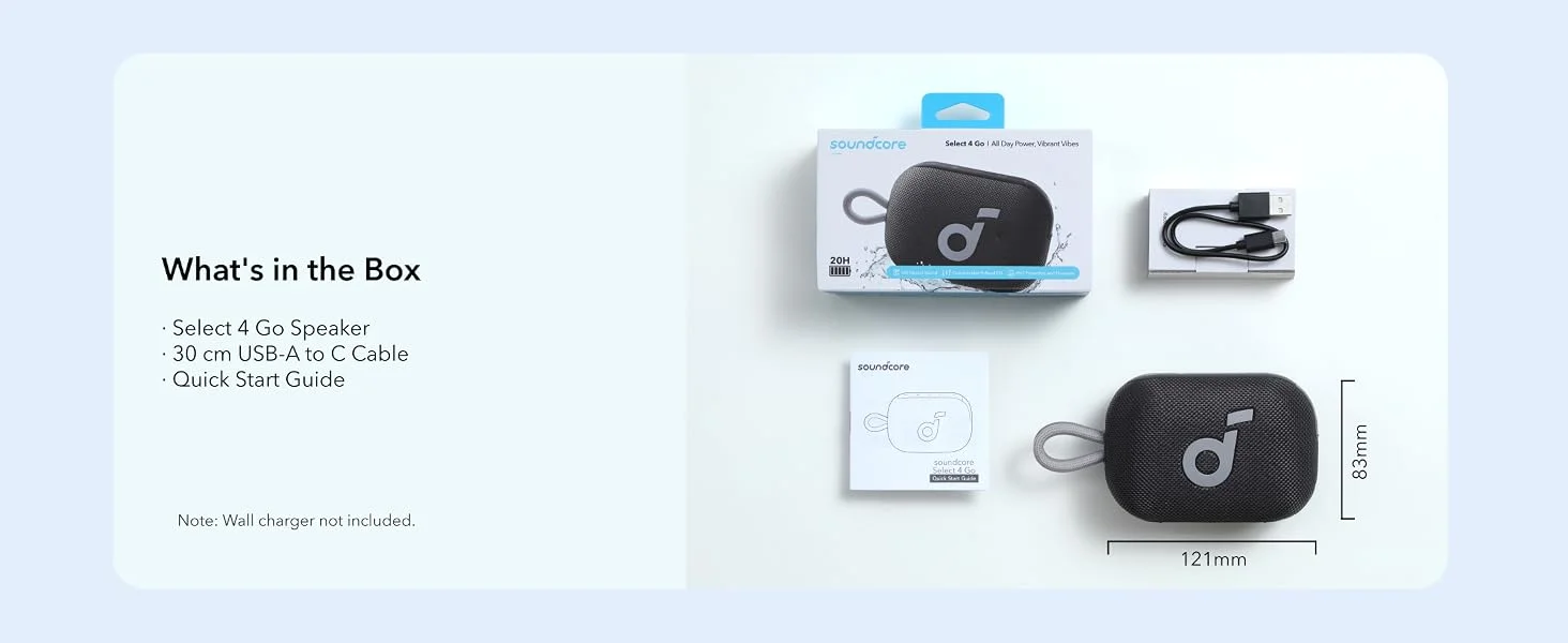 سماعة بلوتوث Anker Soundcore Select 4 Go بقدرة 5 واط أسود وذهبي - Image 14