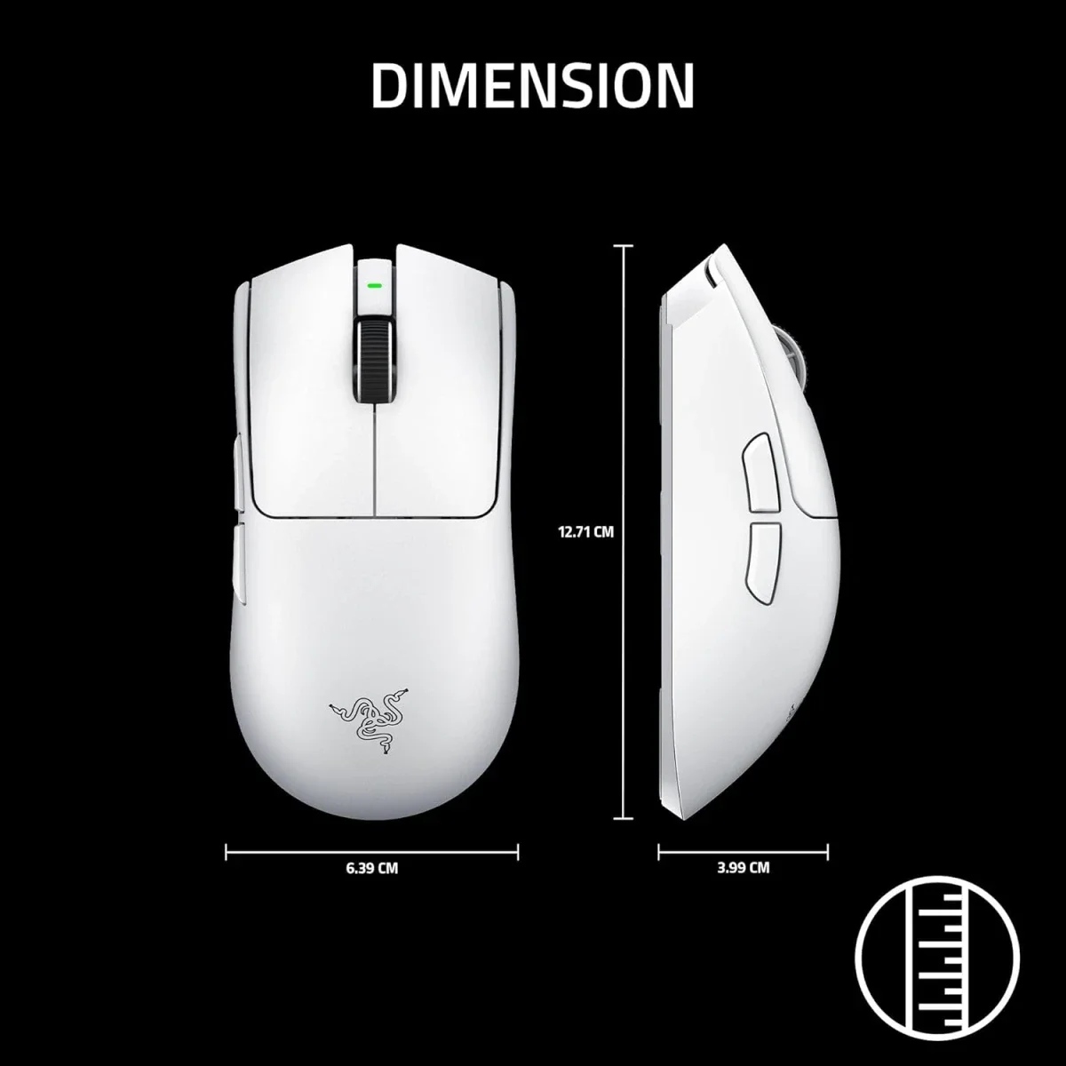 ماوس ألعاب Razer Viper V4 Pro لاسلكي للرياضات الإلكترونية، 50K DPI، أبيض - Thumbnail 10