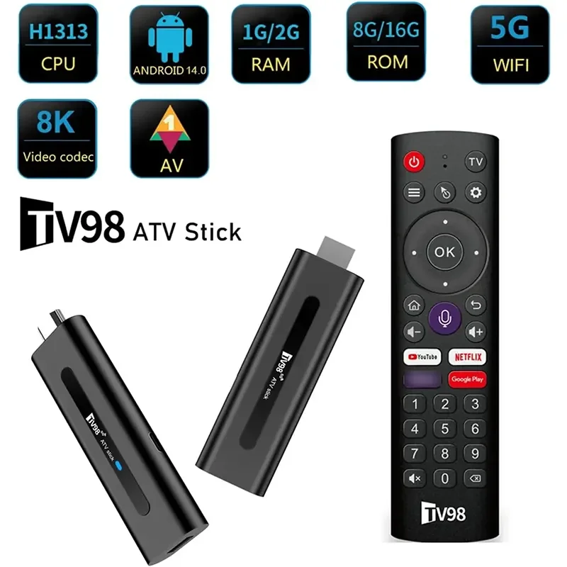 جهاز أندرويد للتلفزيون TV98 RK3518 بذاكرة رام 2GB وتخزين 16GB - Thumbnail 2