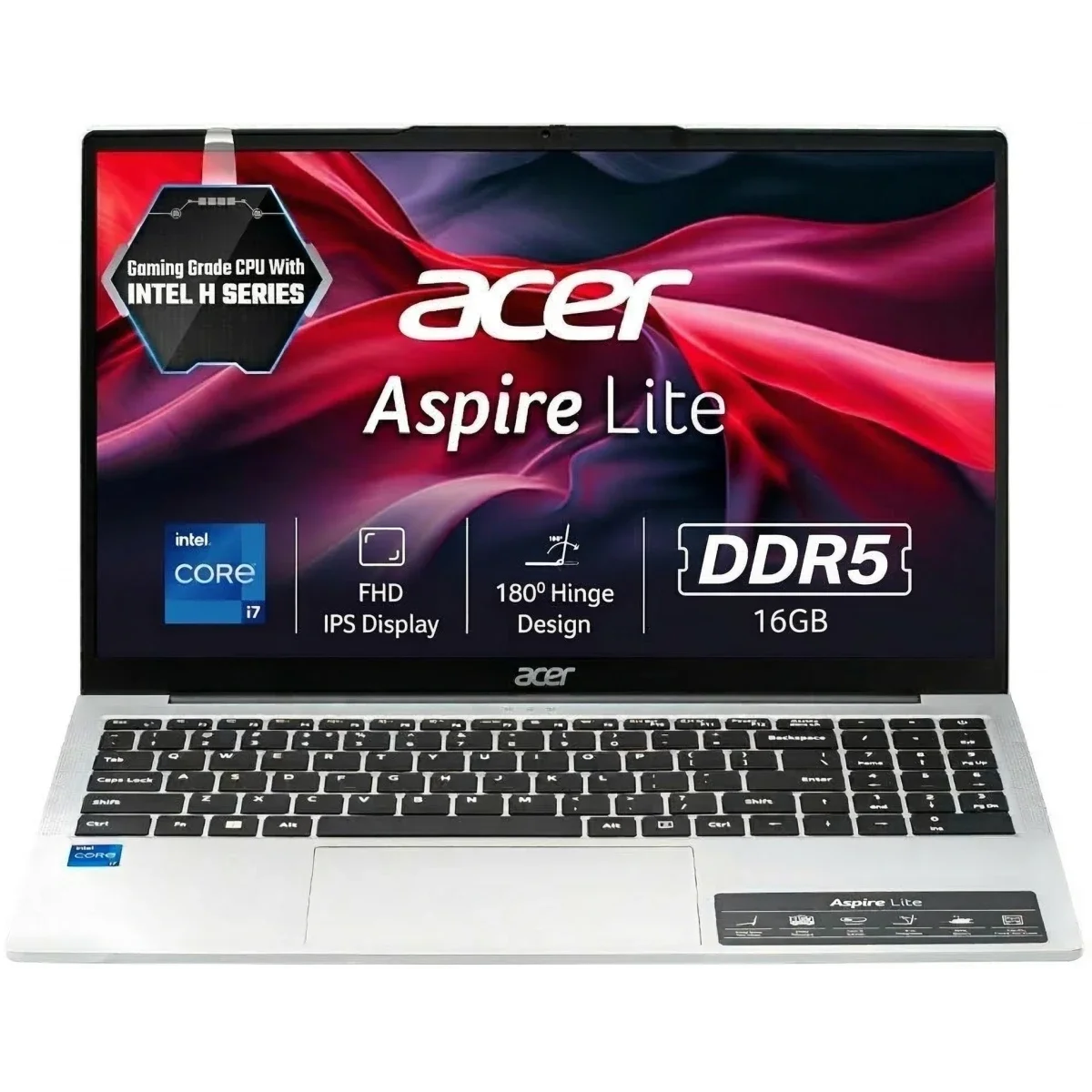 Acer Aspire Lite AL15-72P 15.6-inch FHD Laptop Intel Core i7-13620H 16GB RAM 512GB SSD Silver
