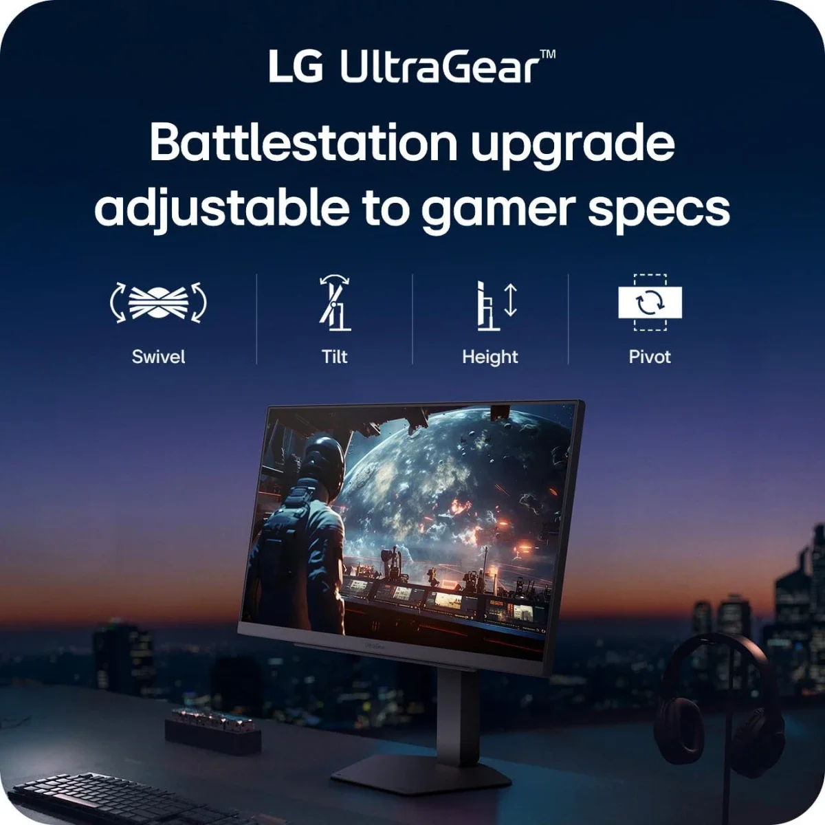 LG UltraGear G8 27G810A 27-Inch 4K UHD IPS Dual Mode Gaming Monitor, 180Hz/360Hz, 1ms, Black - Thumbnail 7