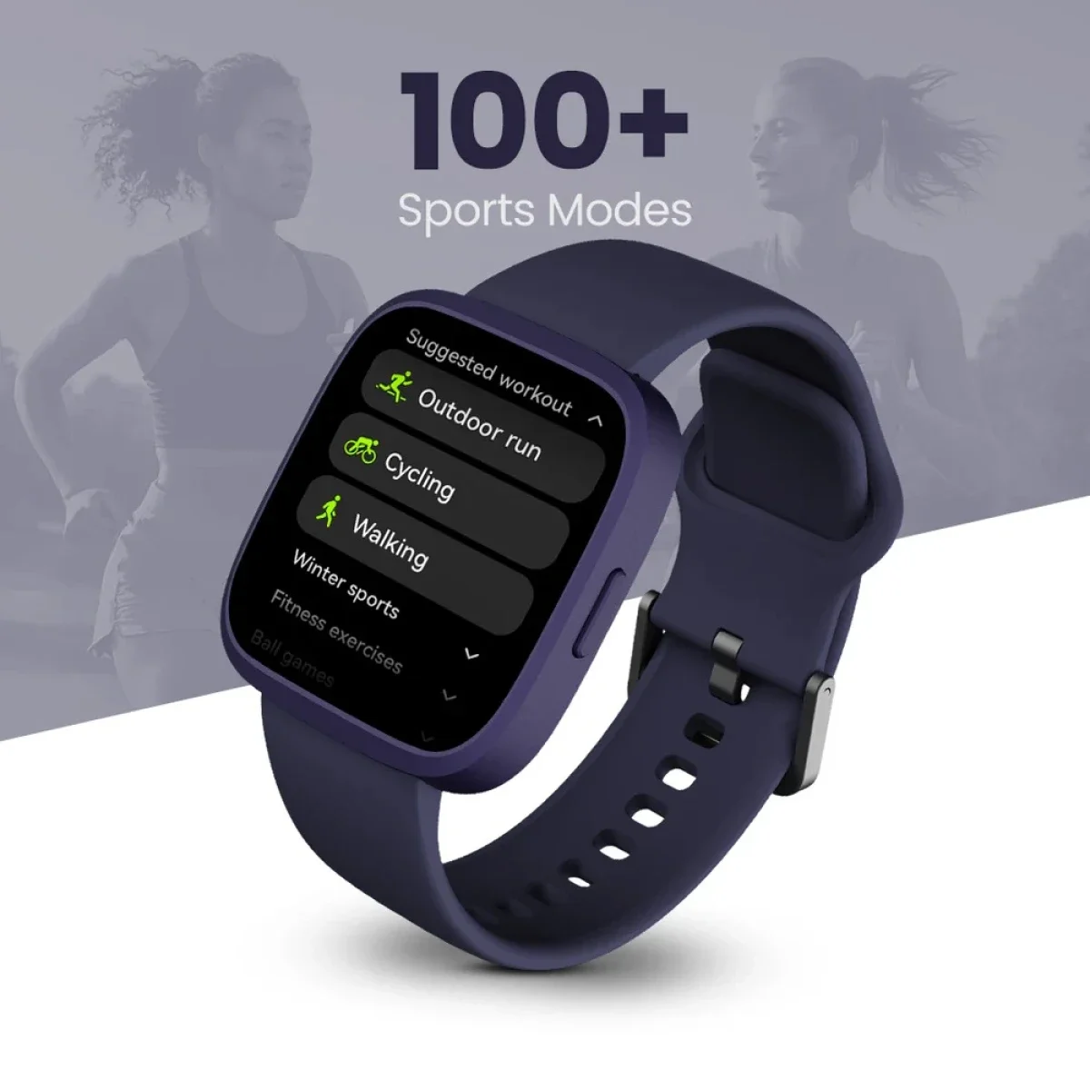ساعة ذكية HiFuture EDGE بتقنية Bluetooth 5.3 وشاشة HD مقاس 1.72 إنش وبطارية حتى 7 أيام - بنفسجي - Thumbnail 5