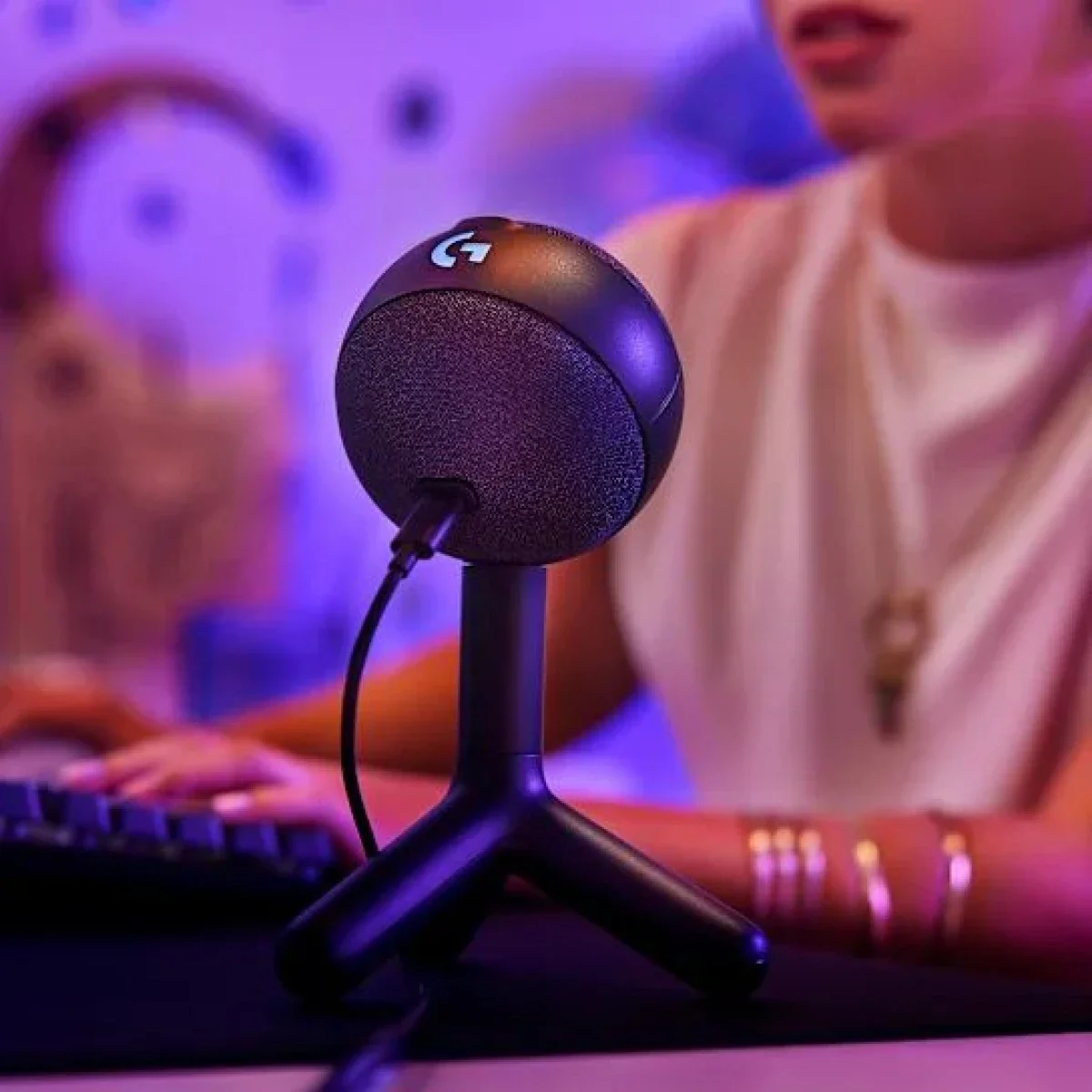 ميكروفون ألعاب Logitech G Yeti Orb RGB USB باللون الأسود - Thumbnail 5