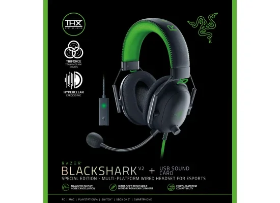 Razer BlackShark V2 SE Gaming Headset with THX Spatial Audio and USB Sound Card - Thumbnail 5