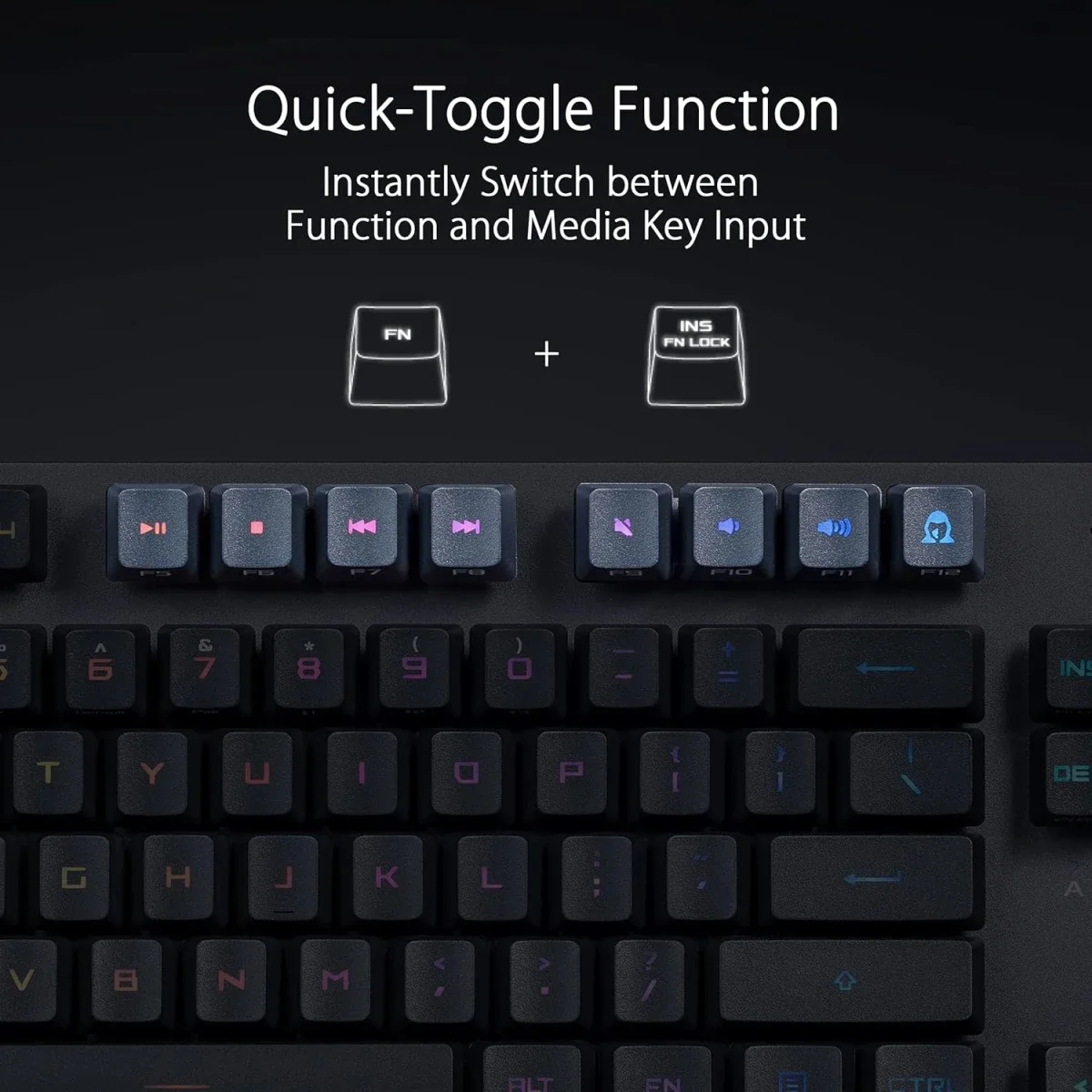 كيبورد ألعاب Asus ROG Strix Scope RX TKL Wireless Deluxe لاسلكي، سويتش RX Red، 1000Hz، أسود - Thumbnail 7