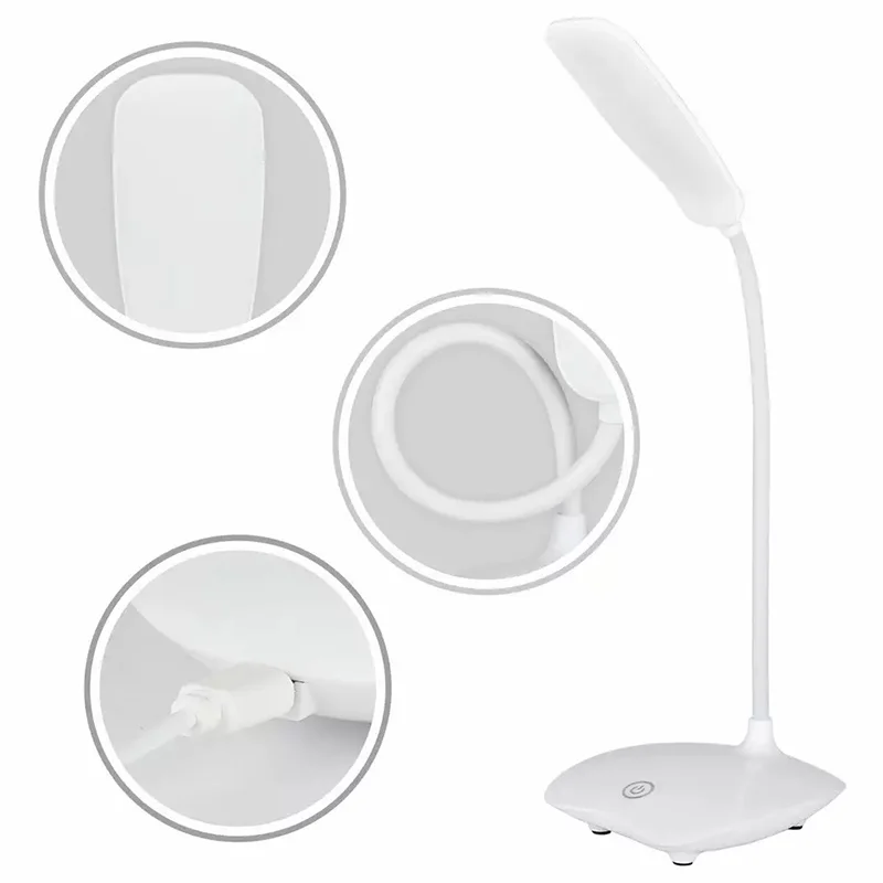 HT-1 Portable Folding LED Desk Lamp with USB Charging - Thumbnail 2