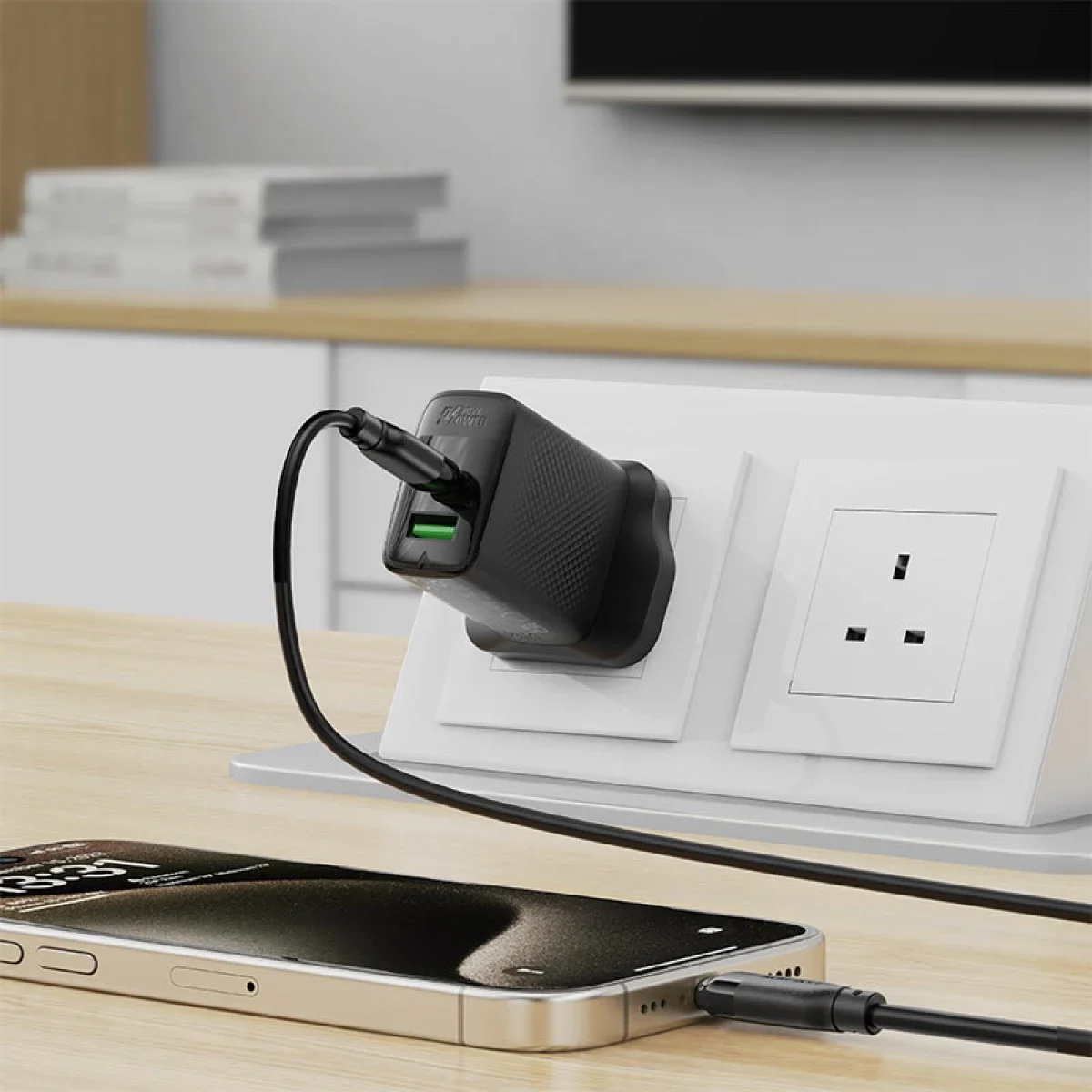 كابل ACEFAST C16-03 USB-C إلى USB-C للشحن السريع ونقل البيانات 60 واط 1.2 متر أسود - Thumbnail 3
