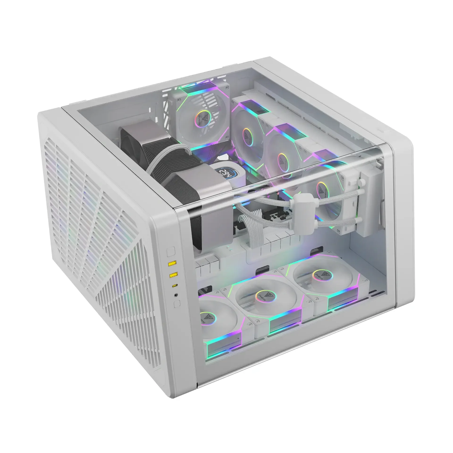 GAMDIAS NESO P1 PRO ARGB Full Tower Gaming Case - White - Thumbnail 2