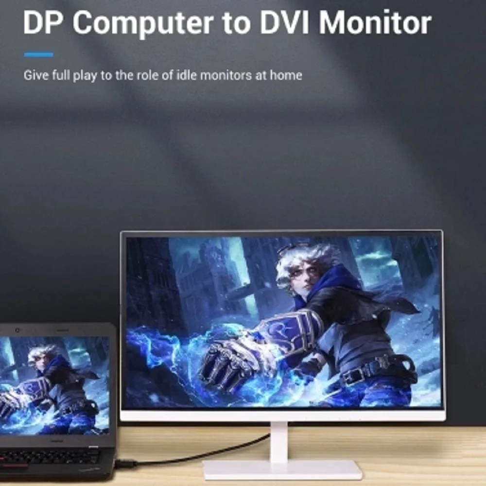 Vention HAFBF DisplayPort to DVI 24+1 Pin Cable, 1m, 1080p - Image 3