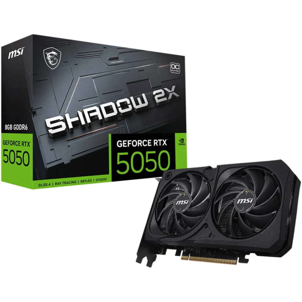 MSI GeForce RTX 5050 8G SHADOW 2X OC 8GB GDDR6 Graphics Card