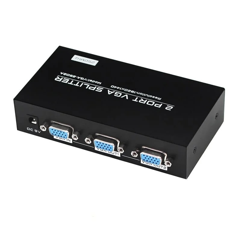 موزع VGA بمنفذين مع طاقة