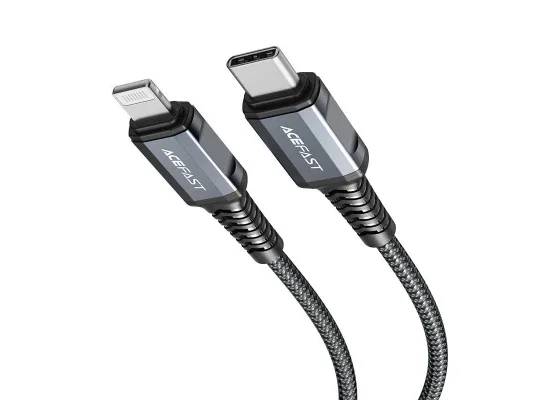 ACEFAST C23-01 USB-C to Lightning 30W PD Braided Fast Charging Cable 1.2m Black - Thumbnail 6