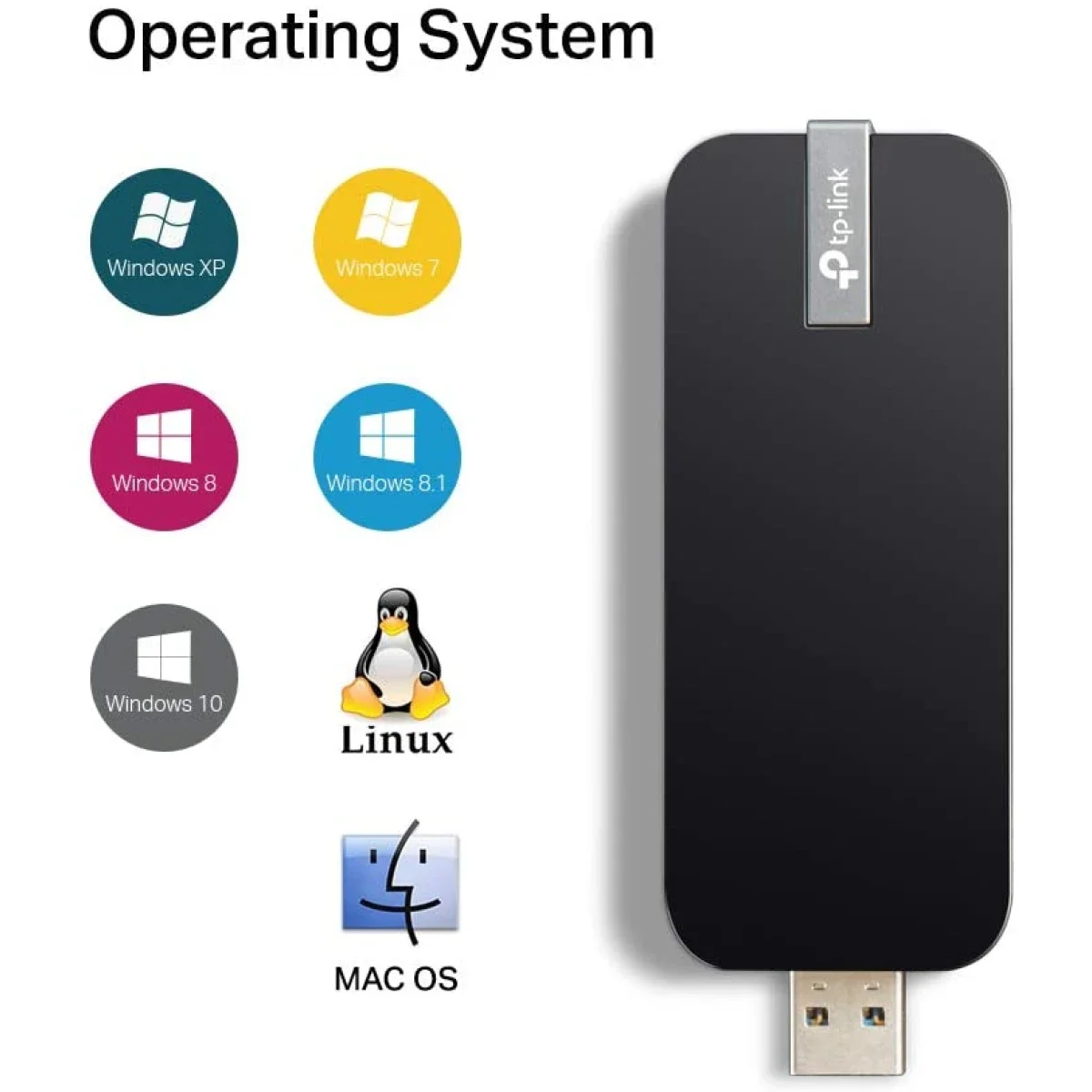 محول لاسلكي USB عالي الكسب ثنائي النطاق AC1300 بتقنية MU-MIMO من TP-LINK Archer T4U - Image 2
