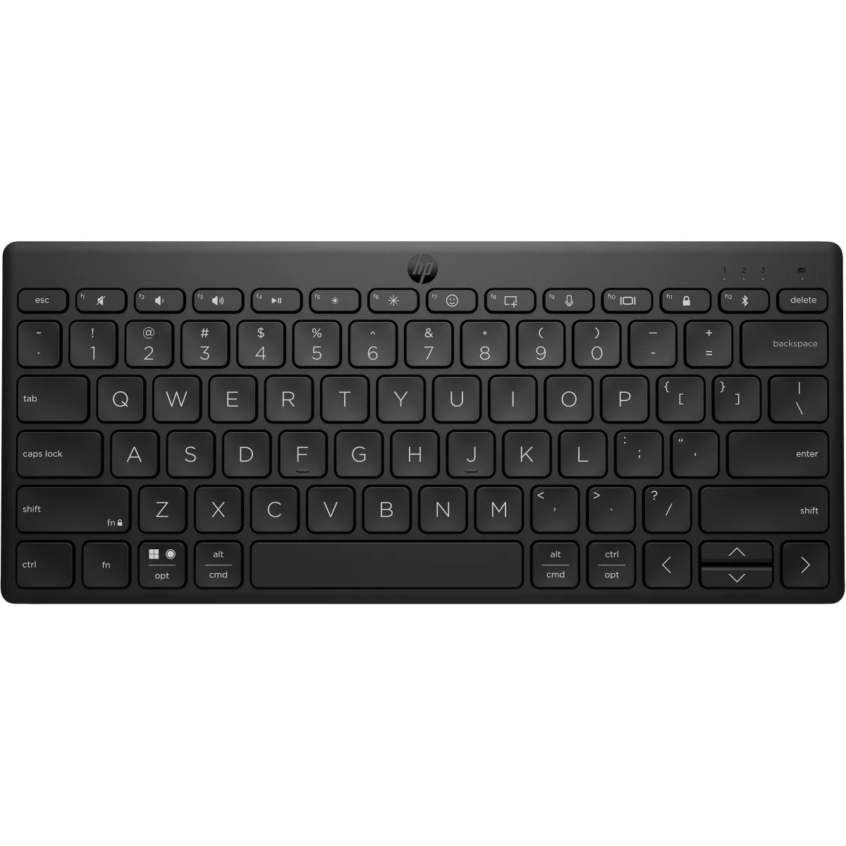 لوحة مفاتيح HP 355 مدمجة متعددة الأجهزة بتقنية بلوتوث، أسود