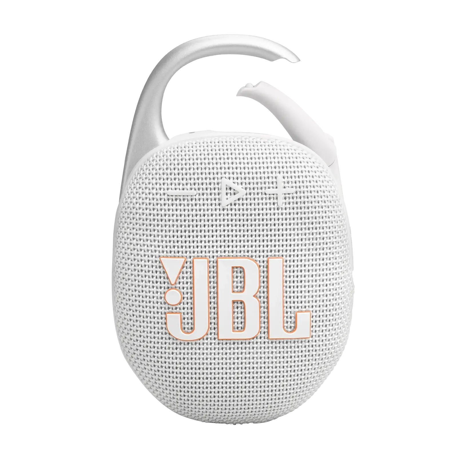 سماعة (سبيكر) محمولة مقاومة للماء والغبار تدوم حتى 12 ساعة  نوع JBL Clip 5 بتقنية Bluetooth باللون الأبيض - Thumbnail 4