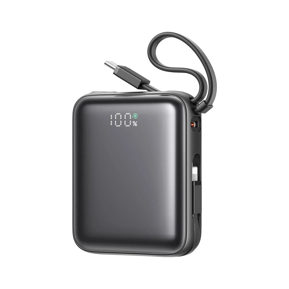 JOYROOM JR-PBF27 10000mAh Mini Power Bank 22.5W with Built-In Type-C & Lightning Cables - Black - Thumbnail 10